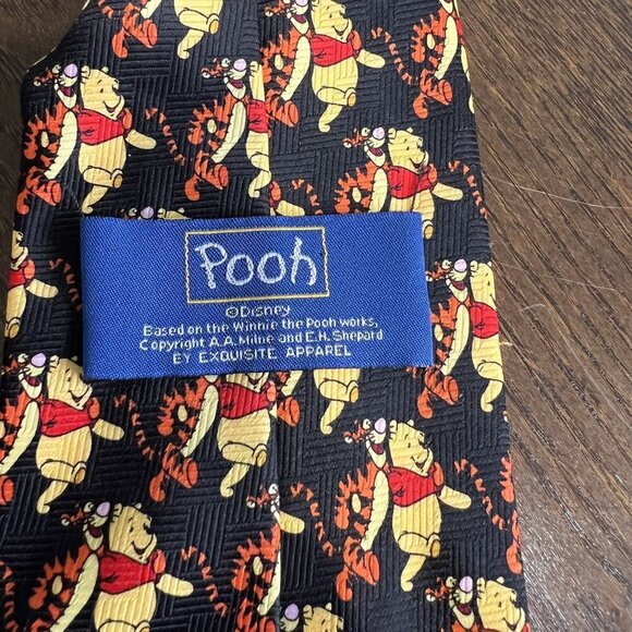 Winnie The Pooh & Tigger Polyester Disney Tie By Exquisite Apparel - Picture 4 of 5